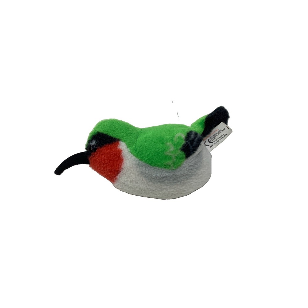 WILD REPUBLIC - Ruby-throated Hummingbird Plush Toy Bird with Sound K&M 6"